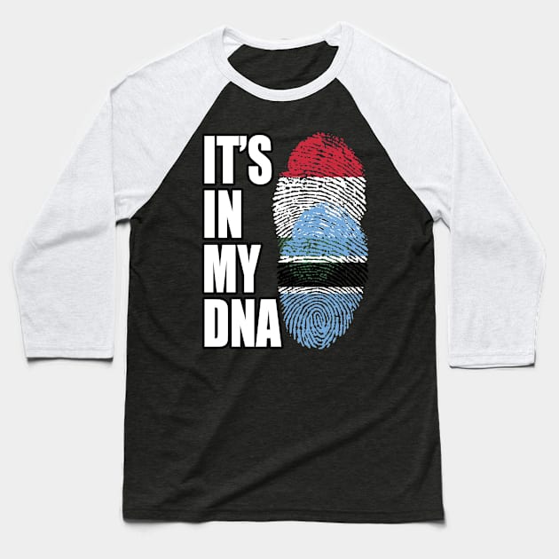 Hungarian And Botswanan Mix Heritage DNA Flag Baseball T-Shirt by Just Rep It!!